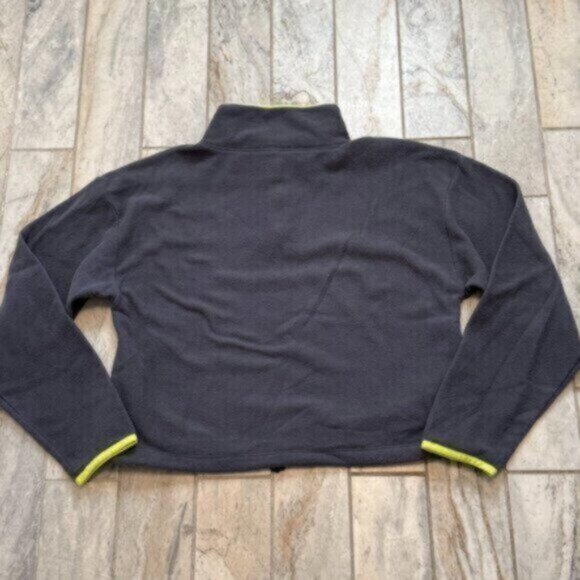 NEW Pink by Victoria's Secret women's S gray cropped fleece 1/4 zip pullover - Picture 3 of 5